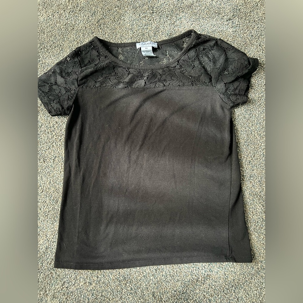 Black lace top